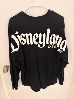 Disneyland Black Long-Sleeve Spirit Jersey with White Logo